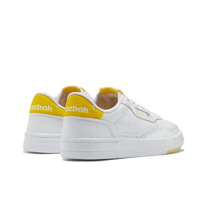 Reebok Court Peak Anti-Slip And Wear-Resistant Lightweight Low-Top Skateboard Shoes Women's White Yellow-3