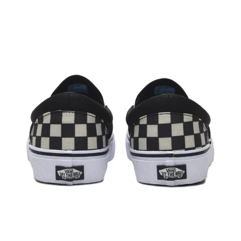 Vans Slip On Black White Grid Japanese Version Black And White-4