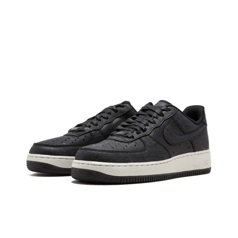 Nike Air Force 1 07 Premium Essential Slip-Resistant Coverage Low-Top Skateboard Shoes Women's Black White-2