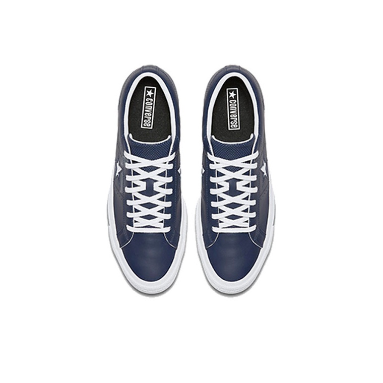 Converse One Star Perforated Leather Low Top Navy POIZON