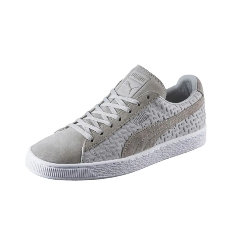 PUMA Suede Classic Emboss V2 Anti-Slip Wear-Resistant Low-Top Skateboard Shoes Men's Khaki-2