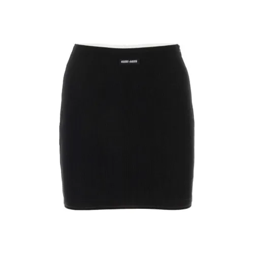 MIU MIU Casual Short Skirts Women's Black