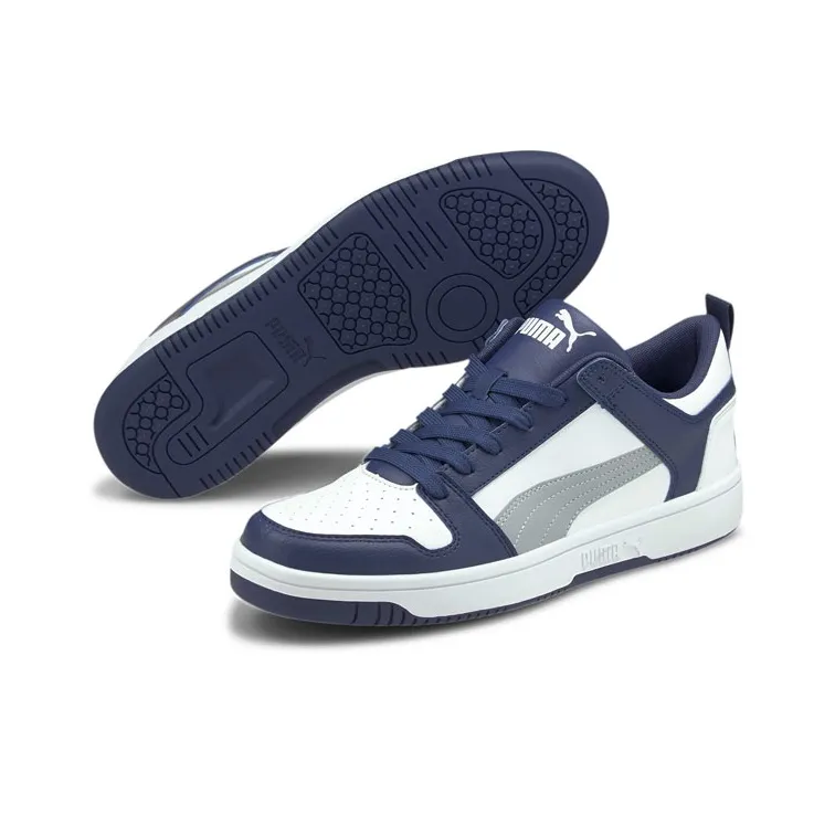 PUMA Rebound Lay Up Lo Sl Low Top Board Shoes Blue/White-2