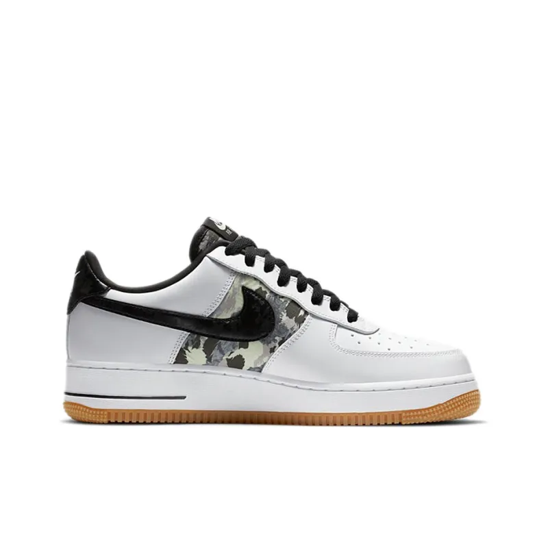 Nike Air Force 1 Low White Ripstop Camo Black Gum-1