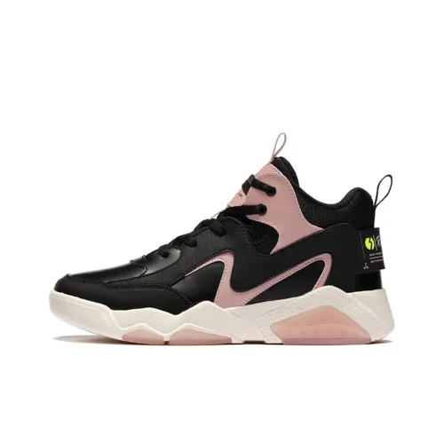 361° Mid Top Skateboard Shoes Women's Black Pink