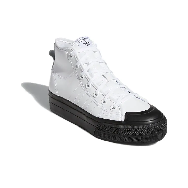 Adidas Nizza Rf Platform Mid White Black Women's-2