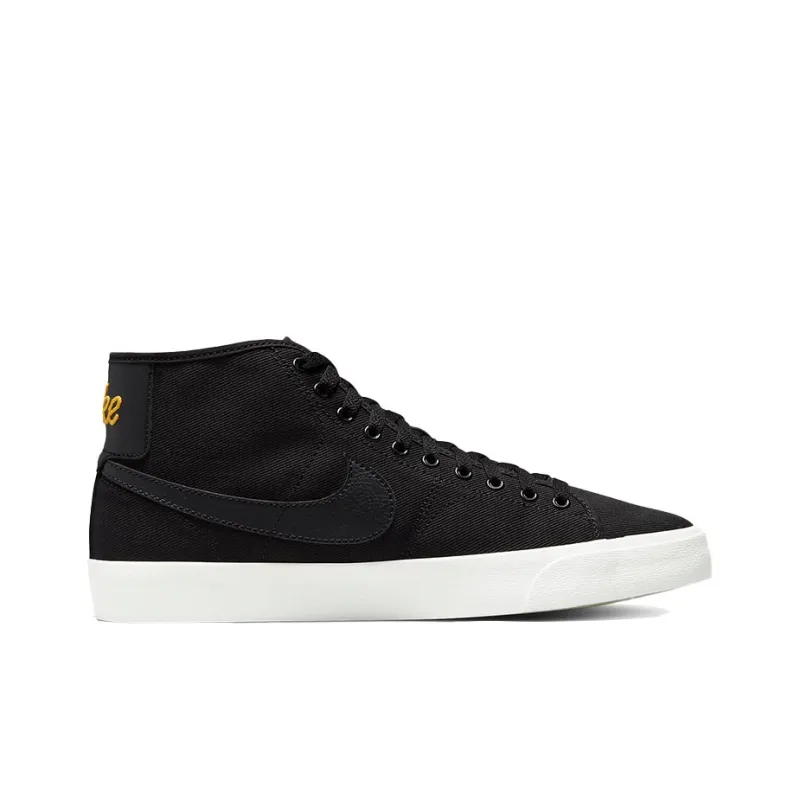 Nike Sb Blzr Court Mid Premium Black White-1
