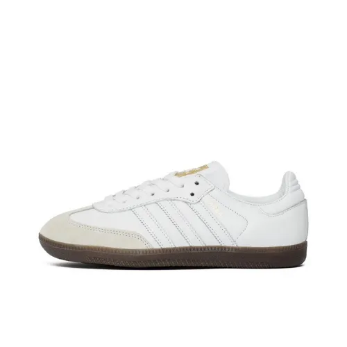 Adidas Originals SAMBA OG Slip-Resistant Low-Top Skateboard Shoes Women's White Gray