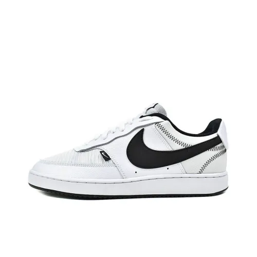 Nike Court Vision 1 Skateboard Shoes Men Low-Top White/Black