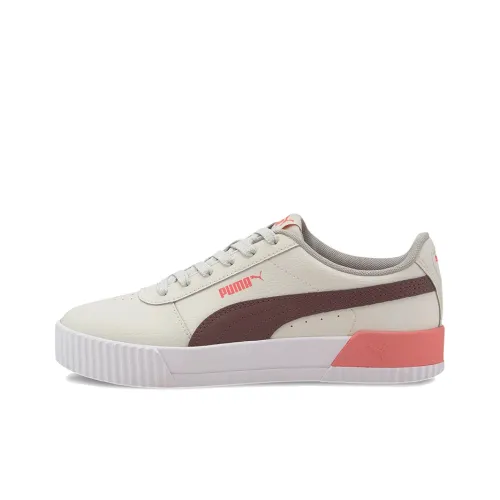 PUMA Carina Series Skateboard Shoes Women's Low-Top White/Brown