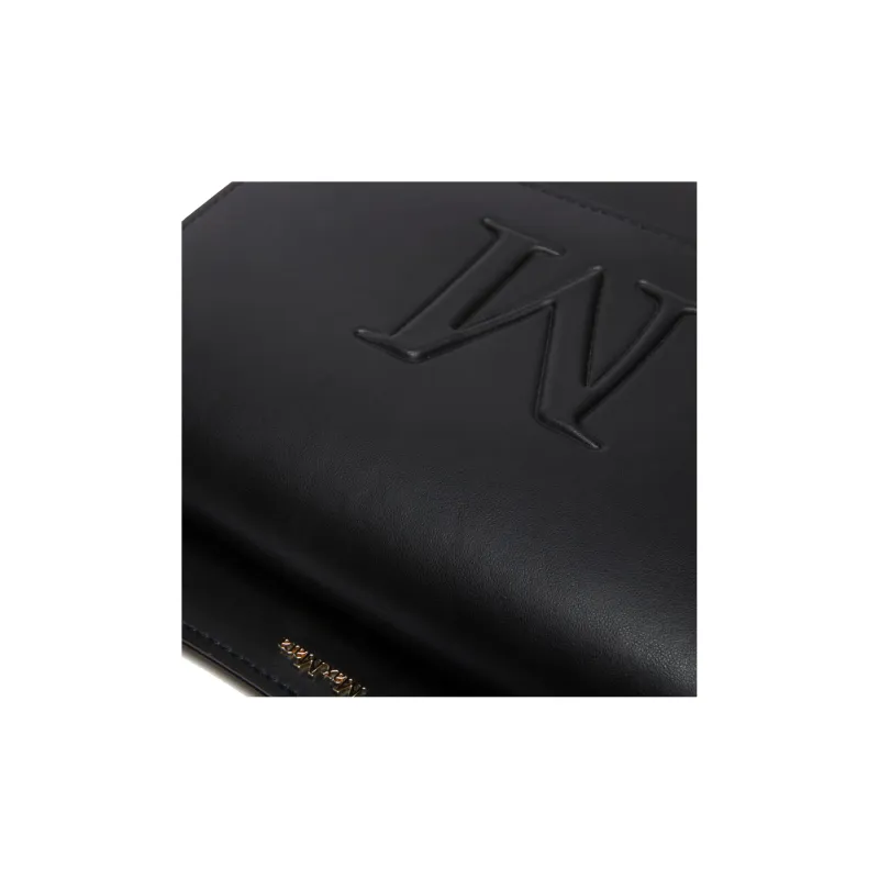 MaxMara Cow Leather Shoulder Bag Women's Black-4