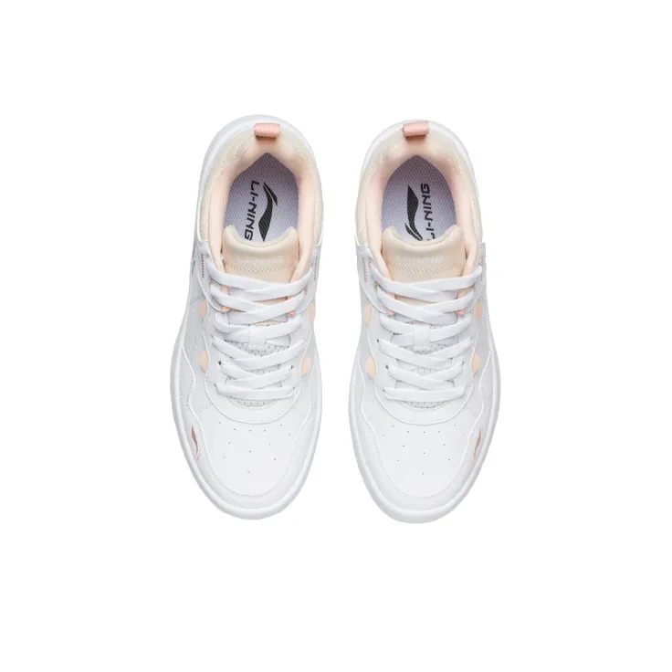 LINING Skateboard Shoes Women's Low Top Standard White/Swan White-3