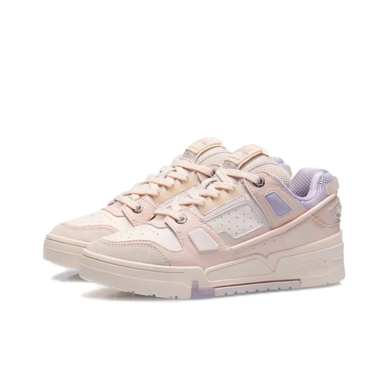 LiNing Slip-Resistant Low-Top Skateboard Shoes Women's Soft Rose Pink-2