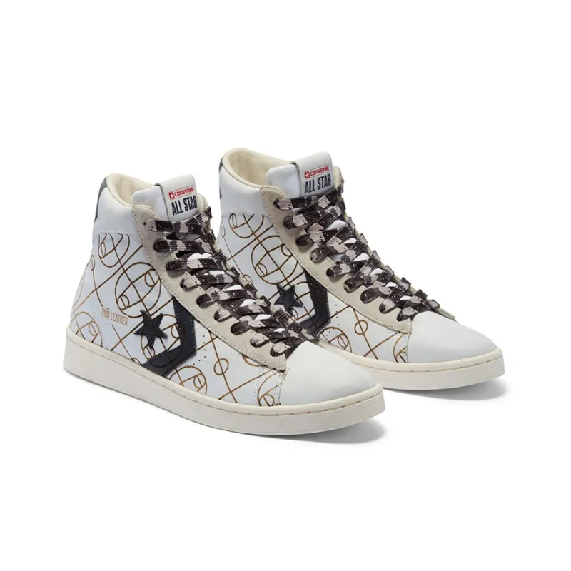 Converse Pro Leather High Top Shoes White/Golden-2