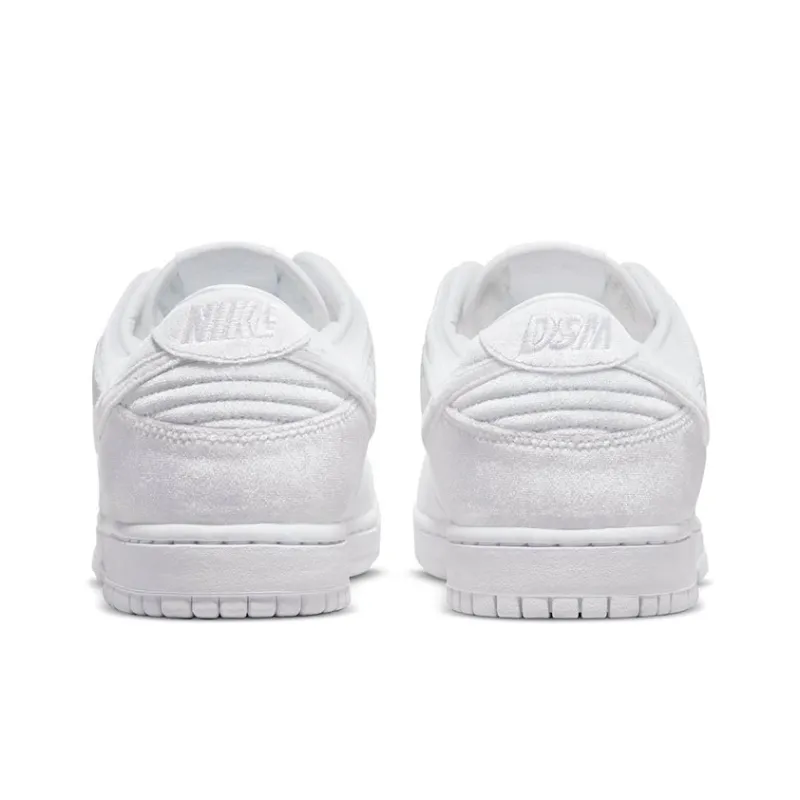 Nike Dunk Low Dover Street Market Triple White Velvet-4
