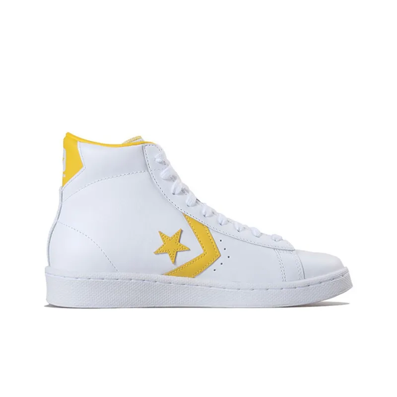 Converse Pro Leather Hi White Amarillo-1