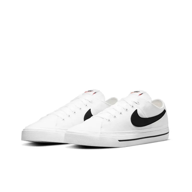 Nike Court Legacy Canvas White Black Swoosh-2
