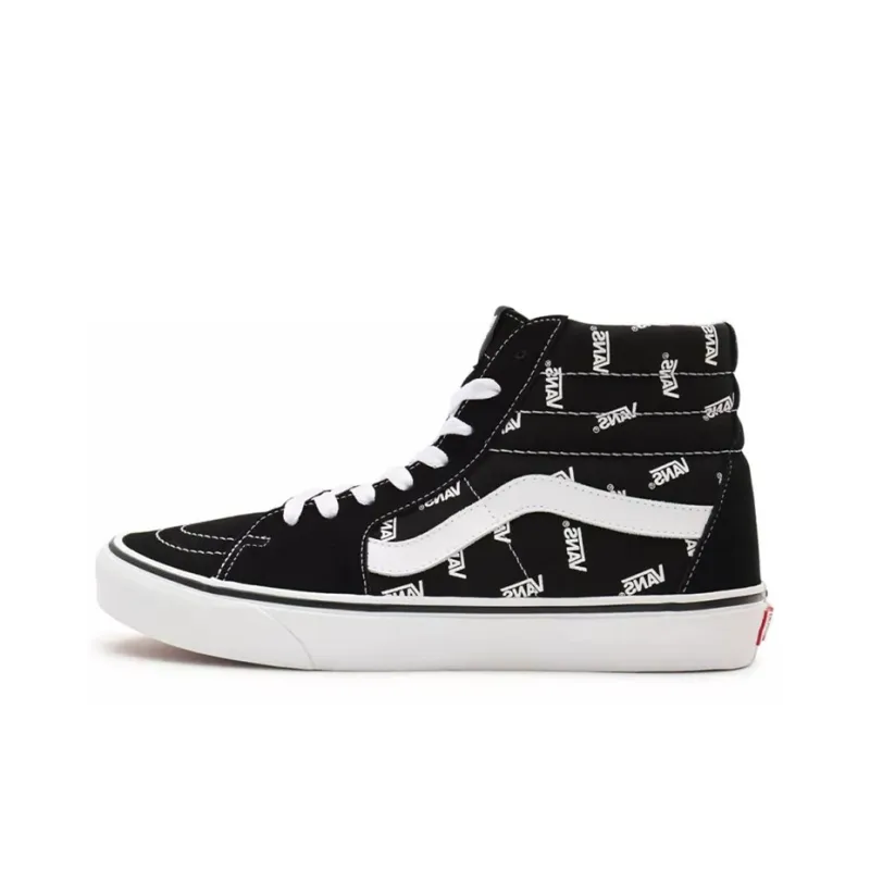 Vans Sk8 Hi Vans Allover Logo Black-0