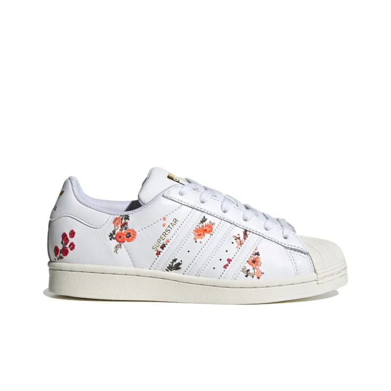 Adidas Originals Superstar White Floral Women's-1