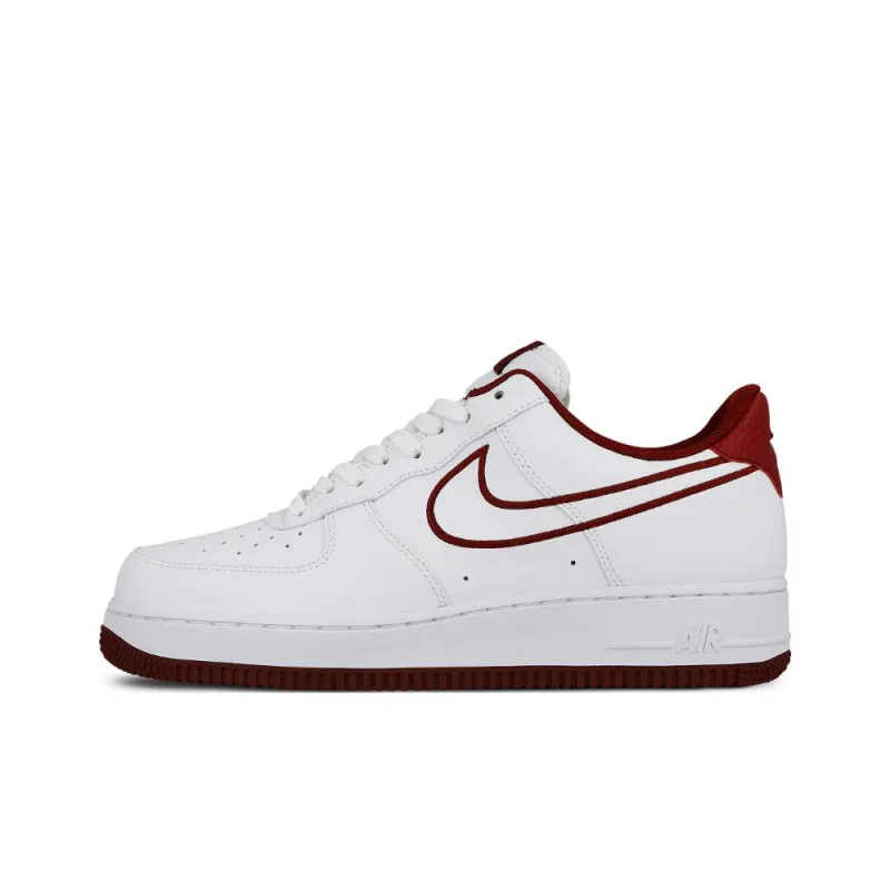Nike Air Force 1 07 Leather White Team Red-0