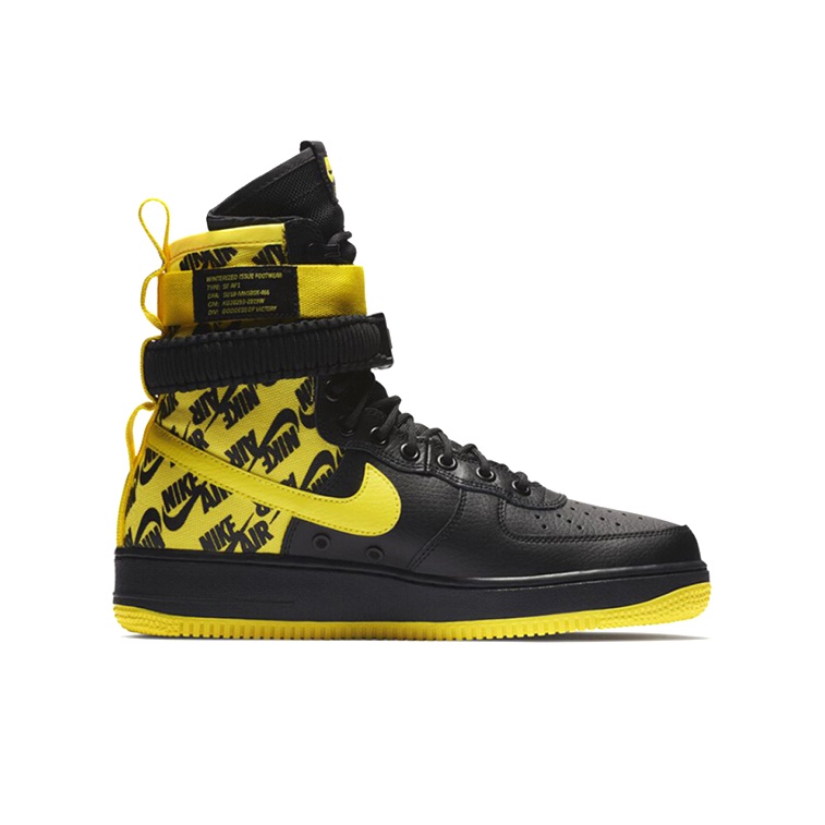 air force 1 high black and yellow