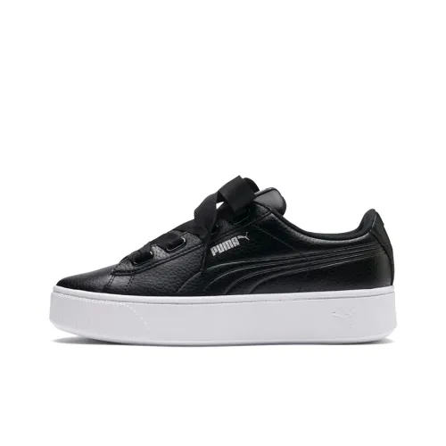 PUMA Vikky Stacked Ribbon Core Sneakers Black/White Women's
