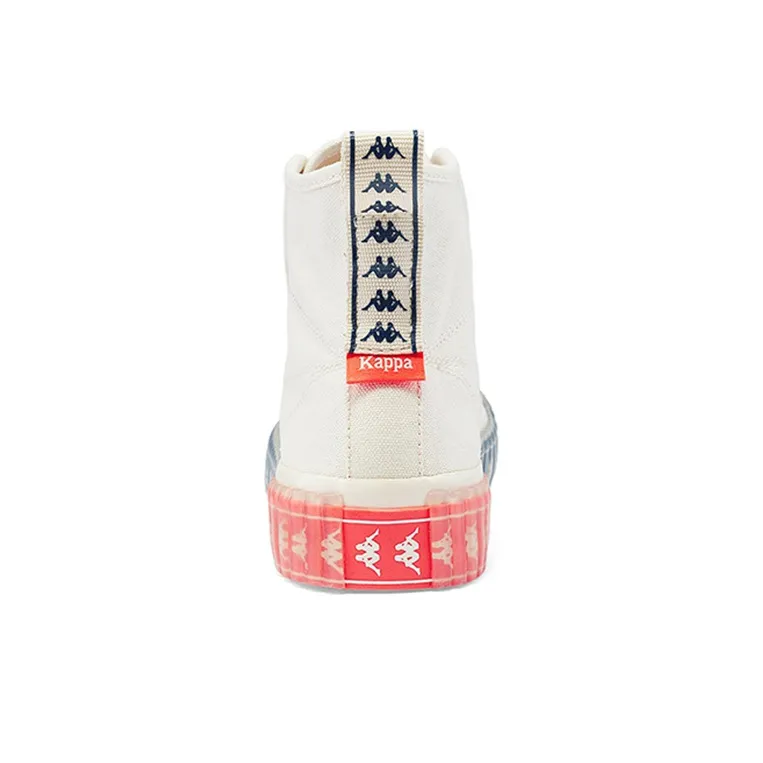 Kappa KOLUMN Breathable Lightweight High Top Skateboard Shoes Unisex White Red-5