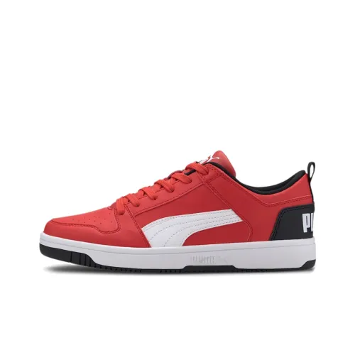 PUMA Rebound Layup Skateboard Shoes Unisex Low-Top Black/Red