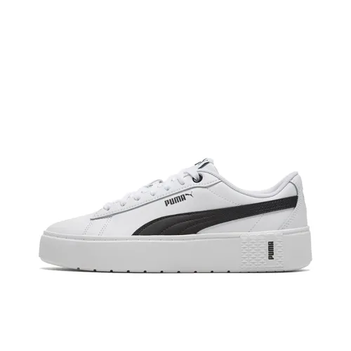 PUMA Smash Platform Skateboard Shoes Women's Low-Top White/Black