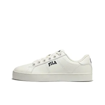 FILA Court Deluxe Anti Slip Wear Resistant Low Top Skateboard Shoes Unisex Beige White Blue Korean Style