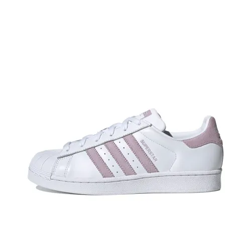 Adidas Originals Superstar Series Skateboard Shoes Women's Low-Top White/Pink