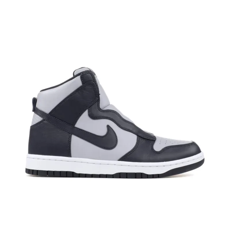 Sacai x Nike Dunk Lu High-Top Skateboard Shoes Women's Black Gray-1