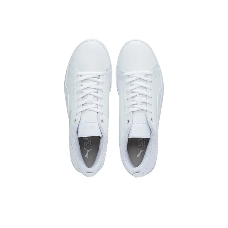 PUMA Smash V2 Leather 'Triple White' Women's-2