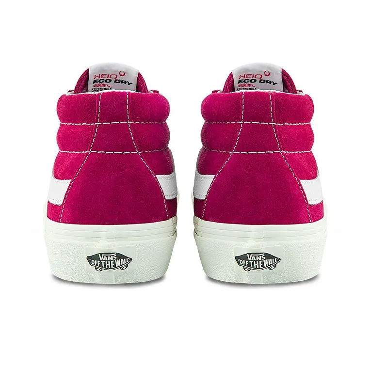 Vans SK8 Mid Mid Tops Casual Skateboarding Shoes Unisex Red Rose-3