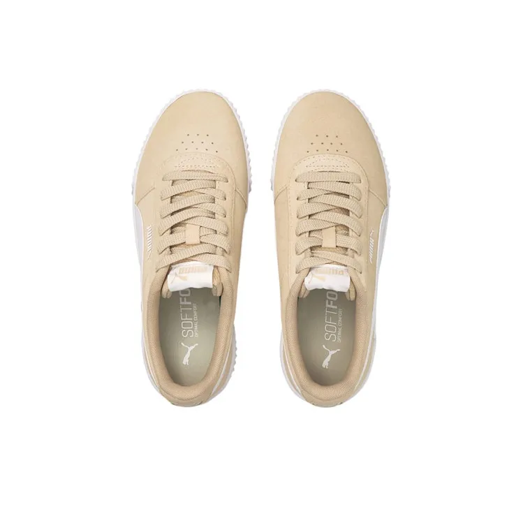 PUMA Carina Skateboard Shoes Women's Low-Top Beige-2