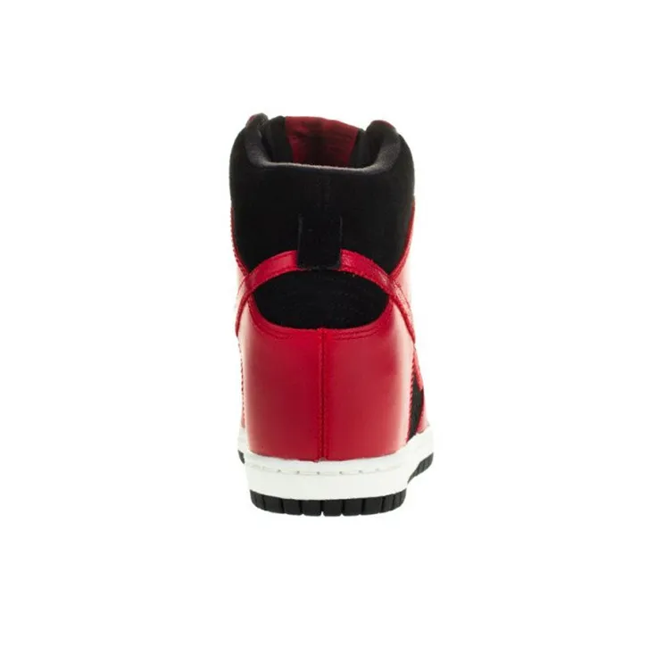 Nike Dunk Sky High Top Skateboard Shoes Women's Black Red-2