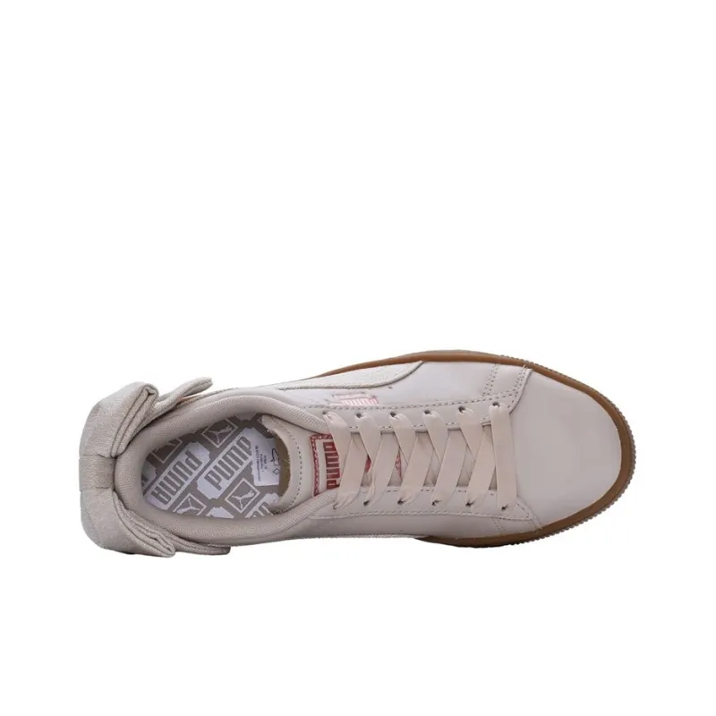 PUMA Basket Bow Balance Lightweight Low-Top Skateboard Shoes Women's Gray-2