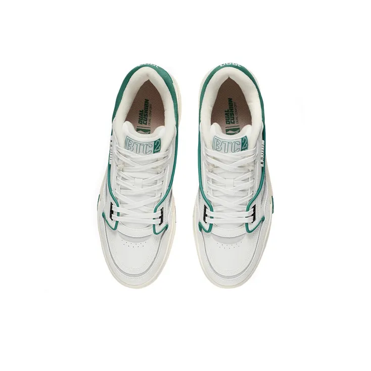 LiNing 001 BTC BTC Slip-Resistant Cushioning Wear-Resistant Low-Top Skateboard Shoes White Green #Gift Recommendation-3
