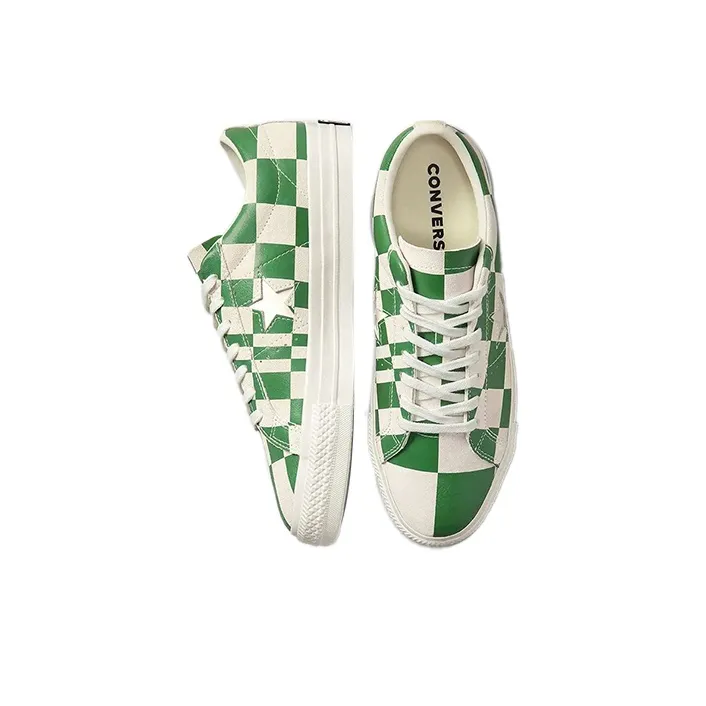 Converse One Star Ox Blocked Warped Board Green-4