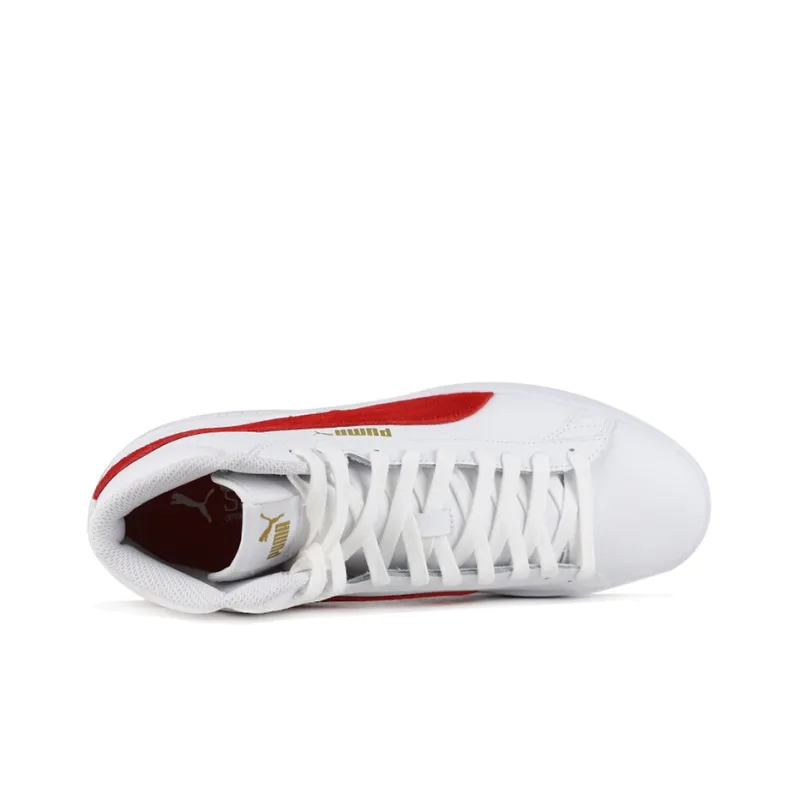 PUMA Smash V2 Mid L 'White Red'-3