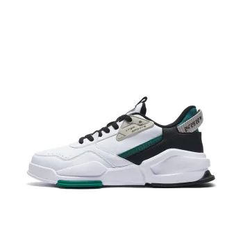 XTEP Anti Slip Wear Resistant Low Top Skateboard Shoes White Black