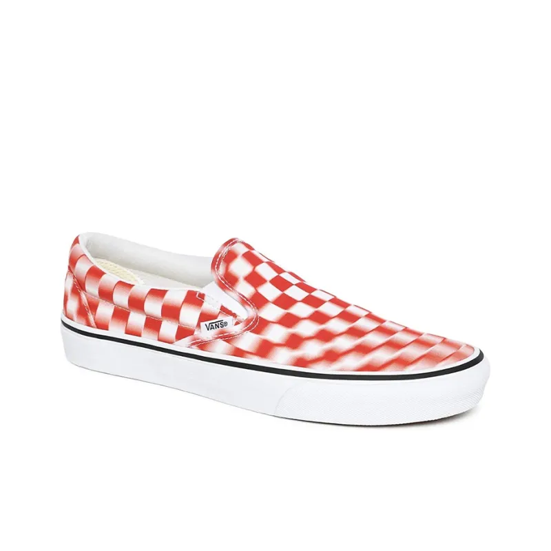 Slip On Classic Vans 'Blur Check White Red'-2