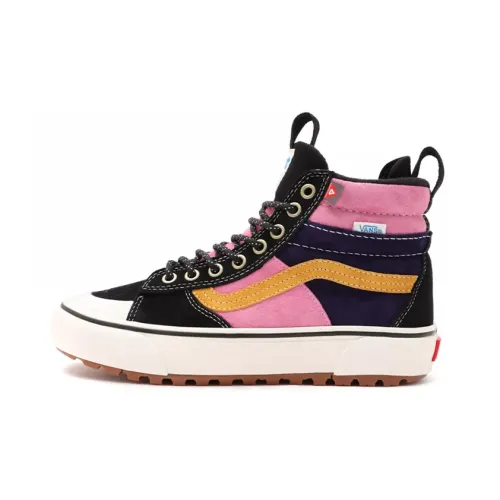 Vans SK8 Skateboard Shoes Unisex High-Top Pink/Black/Brown