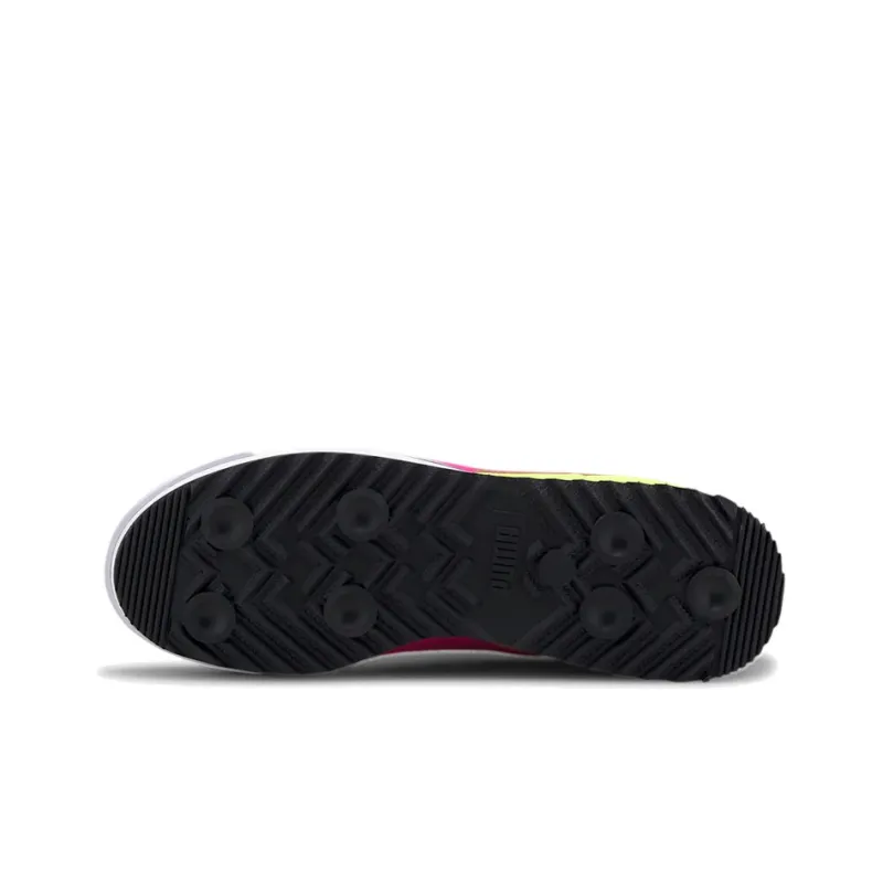 PUMA Roma Amor Logo Slip Resistant Low Top Skateboard Shoes Women's Yellow Pink-4