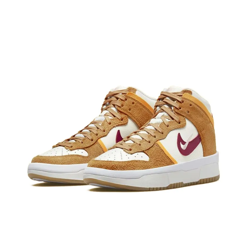 Nike Dunk High Up Sail Sunset Pink Glaze Rush Maroon Women's-2