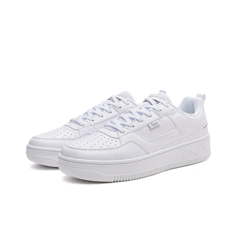 361° Air Force One Anti Slip Wear Resistant Low Top Skateboard Shoes White Gray-2