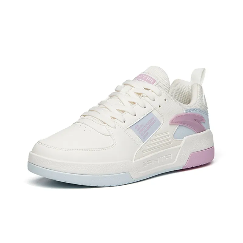 Anta Life Collection Slip Resistant Low Top Skateboard Shoes Women's White Purple-2