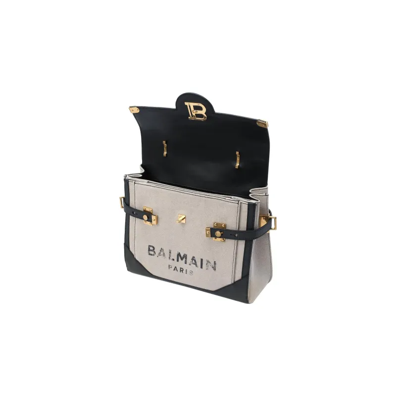 BALMAIN Fabric Shoulder Bag Crossbody Bag Handbag Women's Black/Gray-3