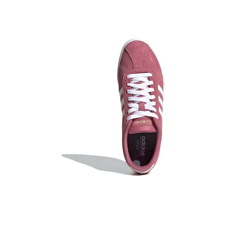 Adidas Neo Courtset Slip Resistant Low Top Skateboard Shoes Women's Brick Red-4