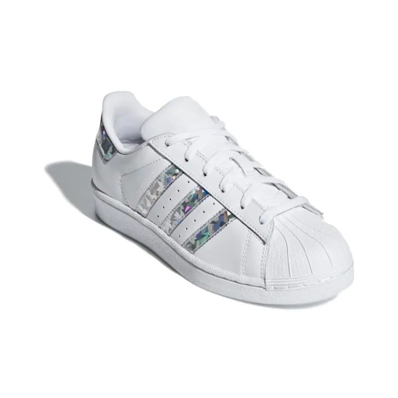 Adidas Originals Superstar White Holographic Stripes Youth Women's-2